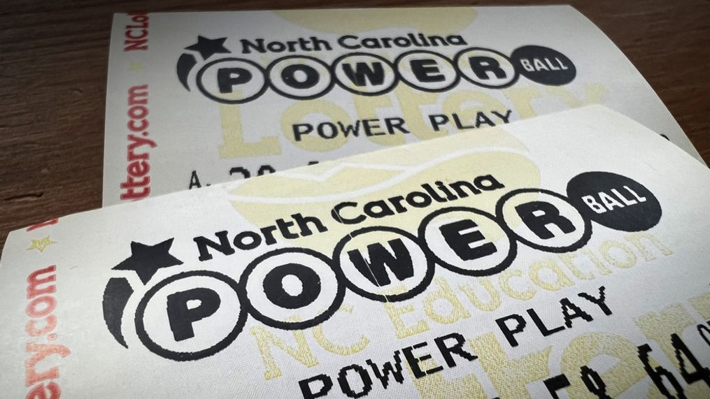 FILE - North Carolina Powerball. On Monday, Oct. 9, 2023, the Powerball jackpot is an estimated .55 billion, the fourth largest in U.S. history. Powerball has gone 34 consecutive drawings without a jackpot winner. (Photo credit: WLOS Staff)