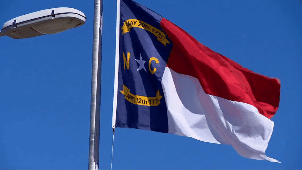 FILE - Pictured: North Carolina state flag. (Photo credit: WLOS staff)