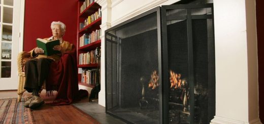 FILE IMAGE - A file image of a woman sitting by a fire place. (Photo: U.S. Fire Administration)