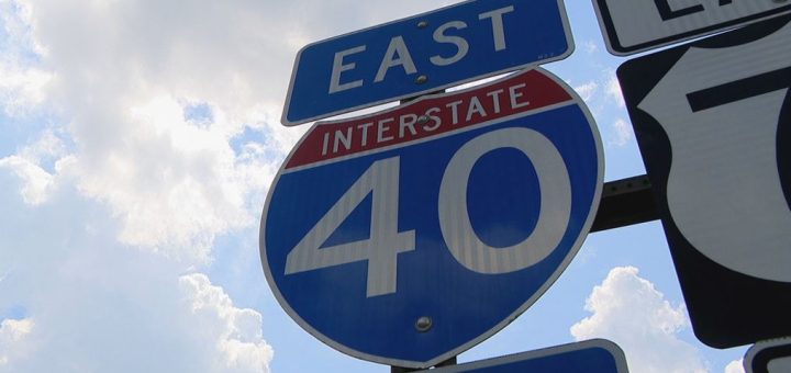 FILE - Interstate 40 sign (Photo credit: WLOS staff)